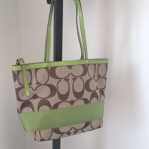 Green Coach purse